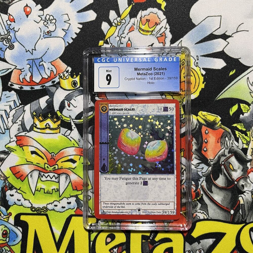 Metazoo Mermaid Scales Mint 9 CGC Full Holo Cryptid Nation 1st Edition